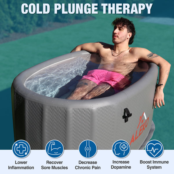 Inflatable Cold Plunge Tub with Insulated Cover