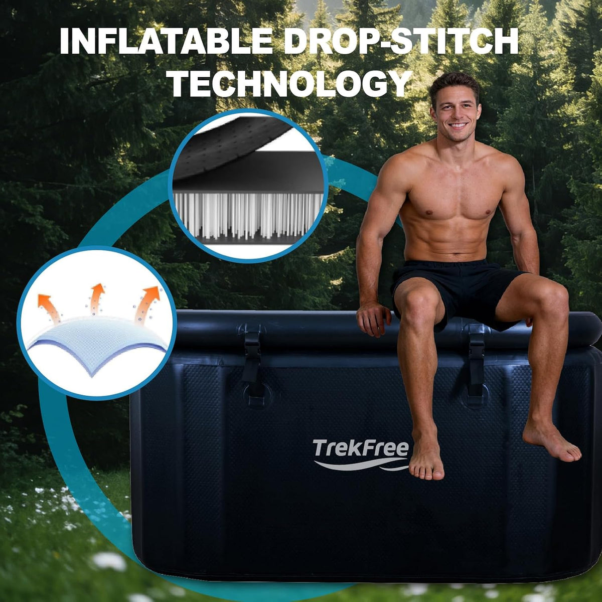 Inflatable Portable Ice Bath Tub, Cold Plunges and Adult Bathing — product view 5