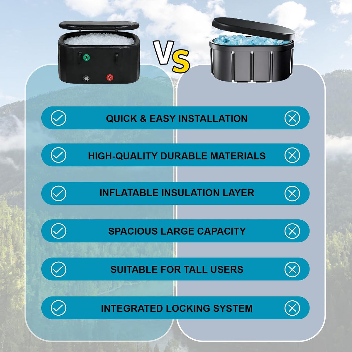 Inflatable Portable Ice Bath Tub, Cold Plunges and Adult Bathing — product view 7