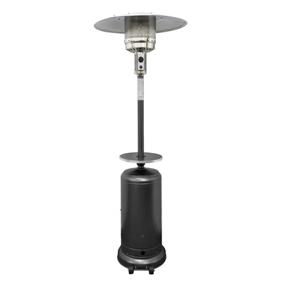 AZ Patio Heaters 87" Propane Heater with Table – Hammered Silver