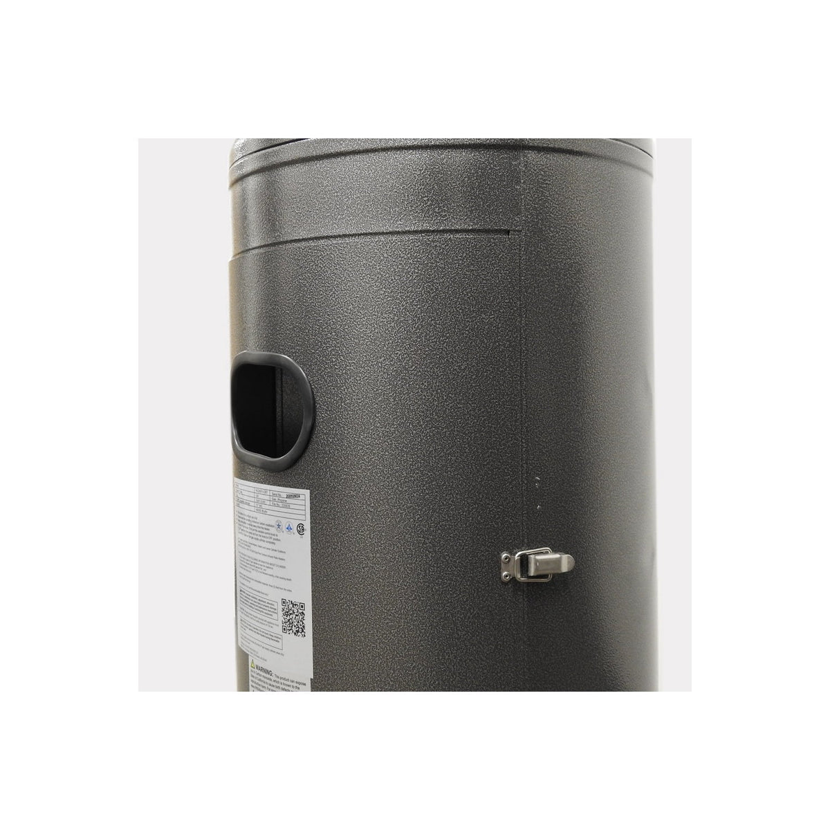 Patio Heater- 87" Tall AZ Patio Heater with Table- Hammered Silver — product view 3