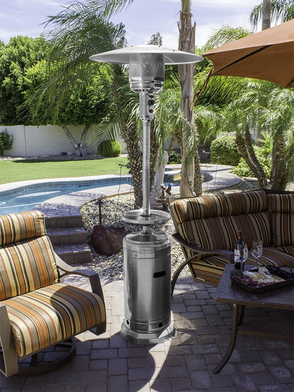 Patio Heater- 87'' Tall Stainless Steel AZ Patio Heater with Table — product view 4