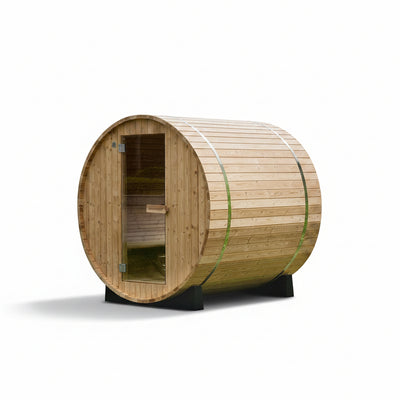 WOODBRIDGE 2-Person Thermo Pine Outdoor Barrel Sauna 4×6