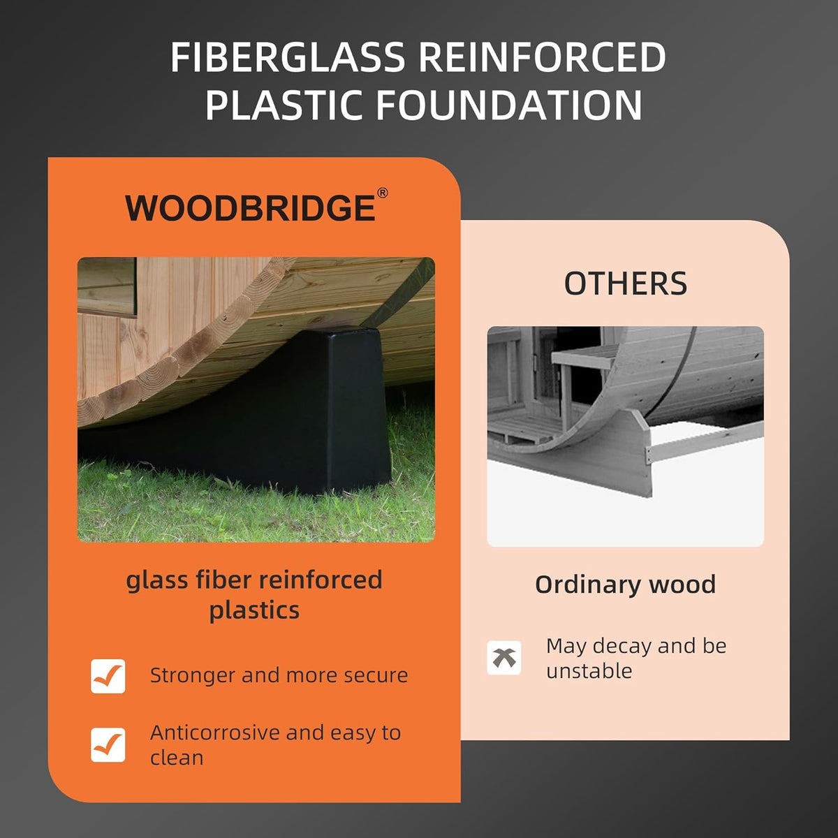 WOODBRIDGE 2-Person Luxury Finland Thermo Pine Outdoor Barrel Sauna with Half View Window, Harvia Electric Heater, Sauna Accessories Kit and Asphalt Shingle Roof, 4'X6' — product view 4
